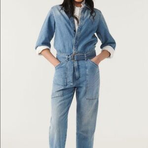 ba&sh Frida Denim Jumpsuit